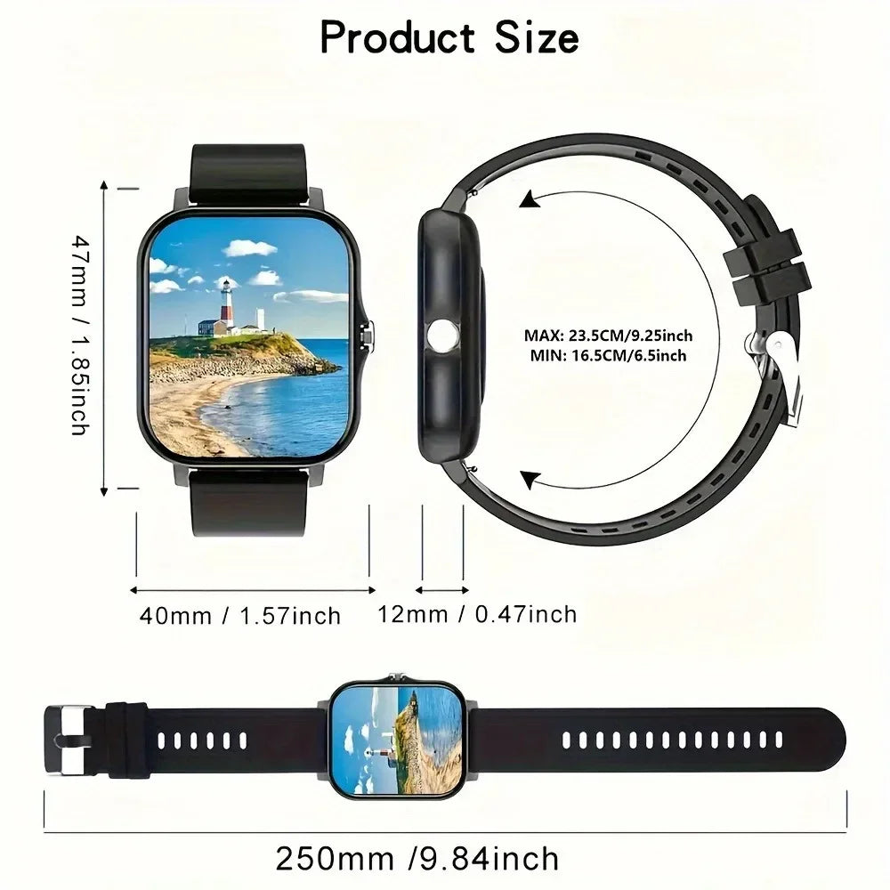 Smart Watches 2025 For Man Women Bluetooth Message Notification Smarthwhatch 1.91'' Display Fitness Tracker Smartwatch Android