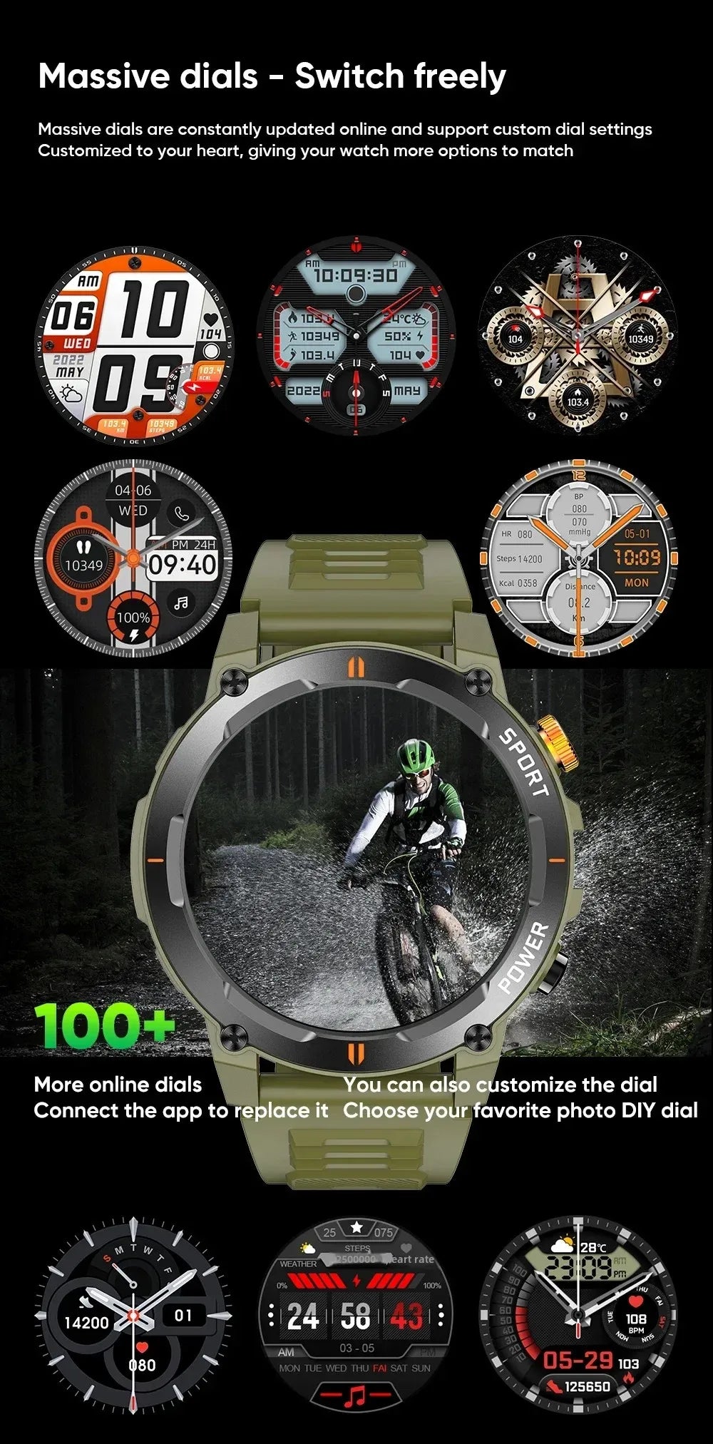 Smart Watch 2025 outdoor Monitoring smartwatch Waterproof smartwatches Call Smart for Ios Android men woman smarthwhatch