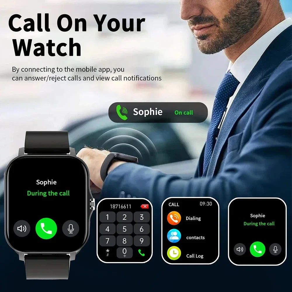 Smart Watches 2025 For Man Women Bluetooth Message Notification Smarthwhatch 1.91'' Display Fitness Tracker Smartwatch Android