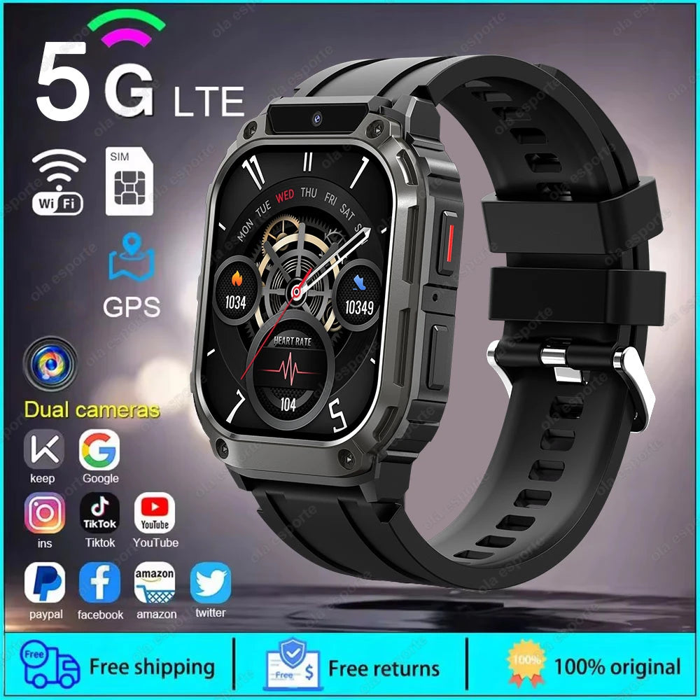 2025 New Smart Watch Men Women 1.95" HD Screen Smartwatch 5G Network WIFI HD Camera GPS APP Health Monitor Bluetooth Call Watch