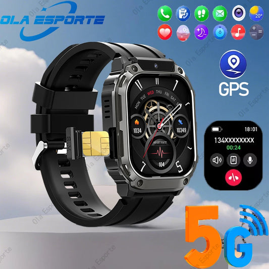 2025 New Smart Watch Men Women 1.95" HD Screen Smartwatch 5G Network WIFI HD Camera GPS APP Health Monitor Bluetooth Call Watch