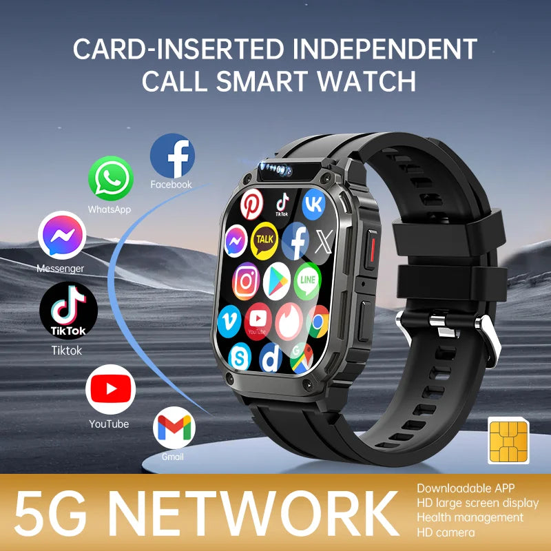 2025 New Smart Watch Men Women 1.95" HD Screen Smartwatch 5G Network WIFI HD Camera GPS APP Health Monitor Bluetooth Call Watch