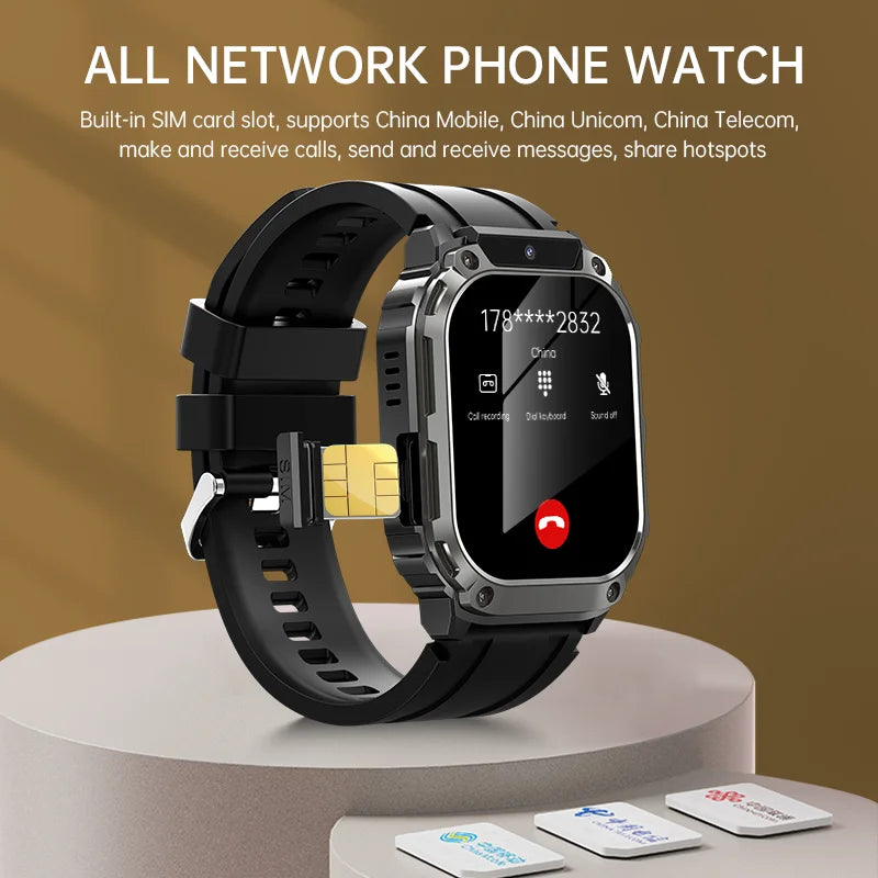2025 New Smart Watch Men Women 1.95" HD Screen Smartwatch 5G Network WIFI HD Camera GPS APP Health Monitor Bluetooth Call Watch