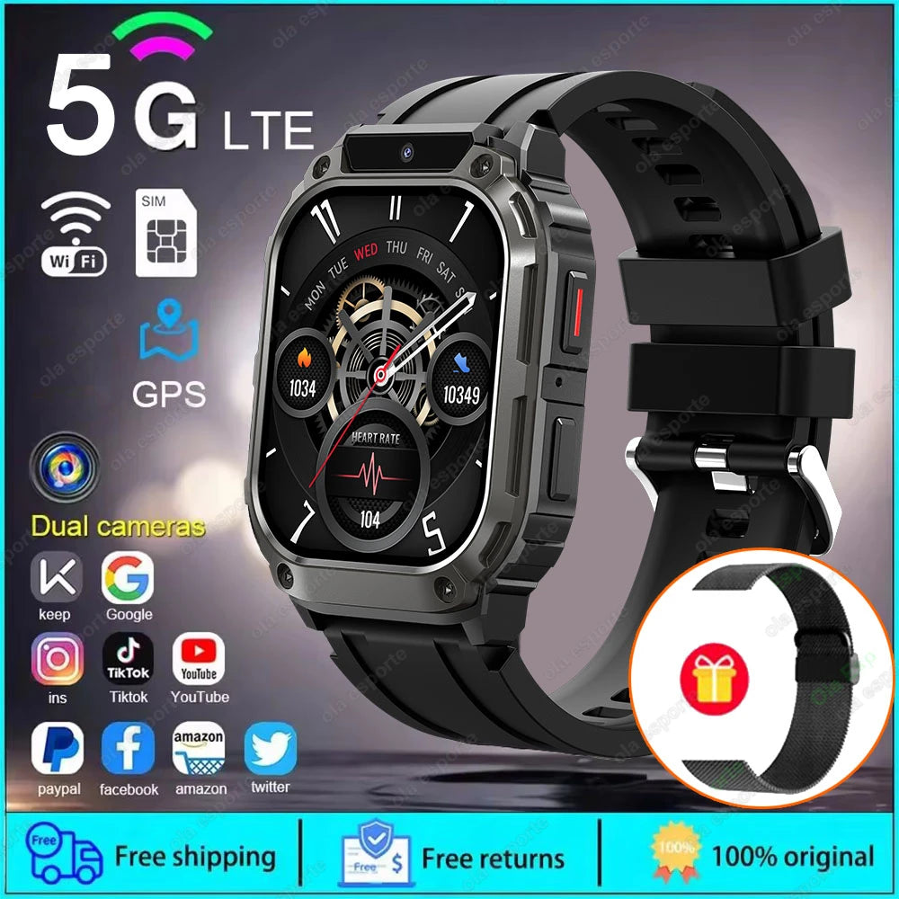 2025 New Smart Watch Men Women 1.95" HD Screen Smartwatch 5G Network WIFI HD Camera GPS APP Health Monitor Bluetooth Call Watch